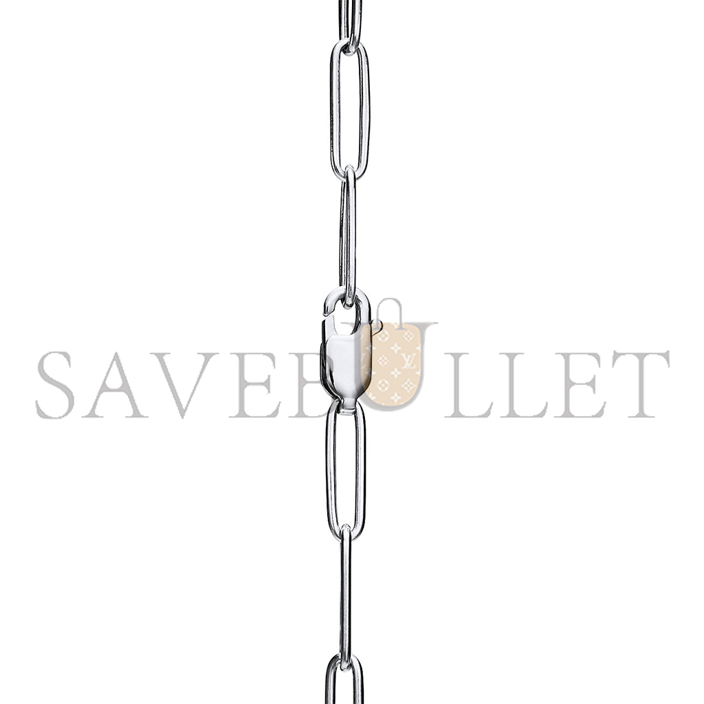 TIFFANY LOCK PENDANT IN WHITE GOLD WITH DIAMONDS, LARGE 